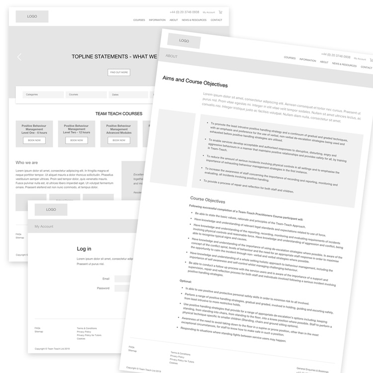 website wireframing